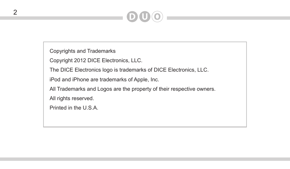 DICE Electronics DOU Honda User Manual | Page 2 / 40