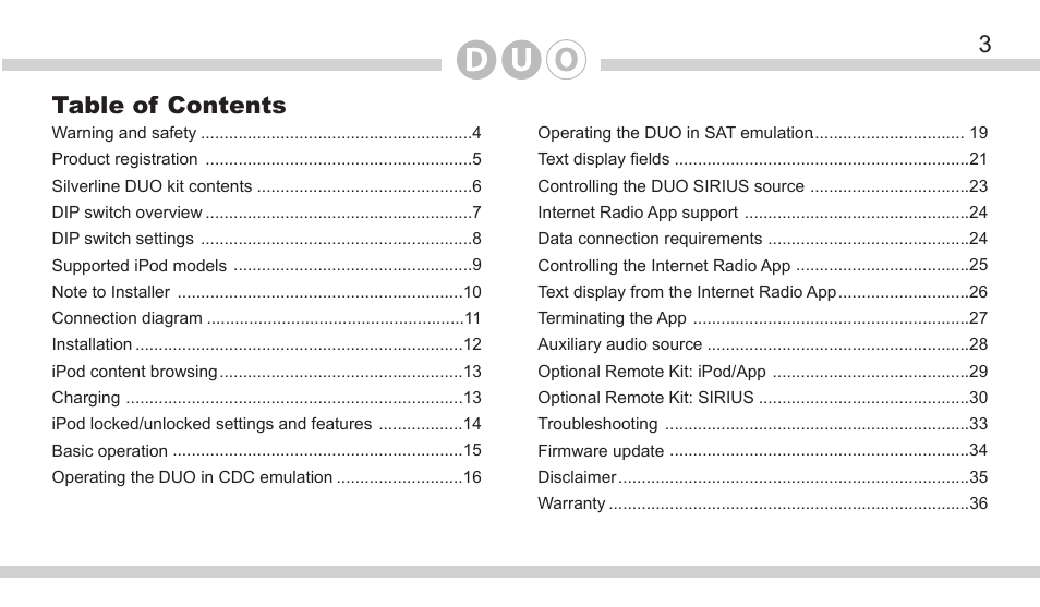 DICE Electronics DOU Honda User Manual | Page 3 / 40