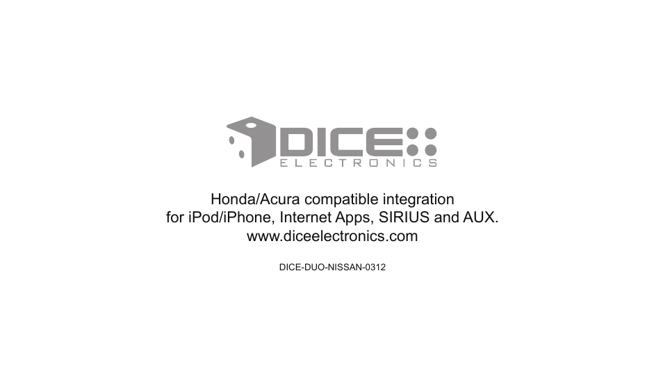 DICE Electronics DOU Honda User Manual | Page 40 / 40
