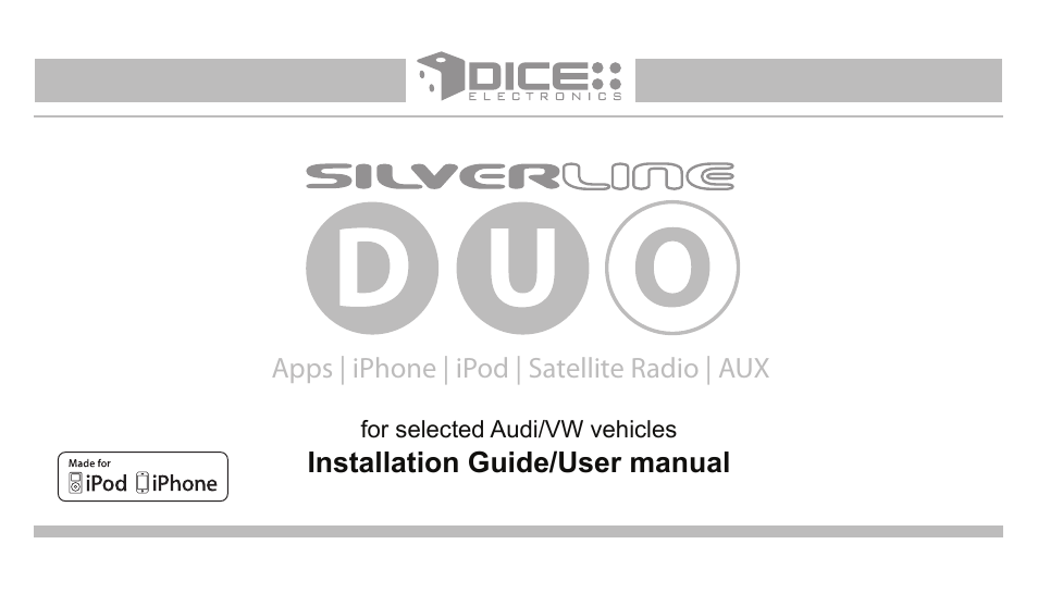 DICE Electronics DOU VW User Manual | 48 pages