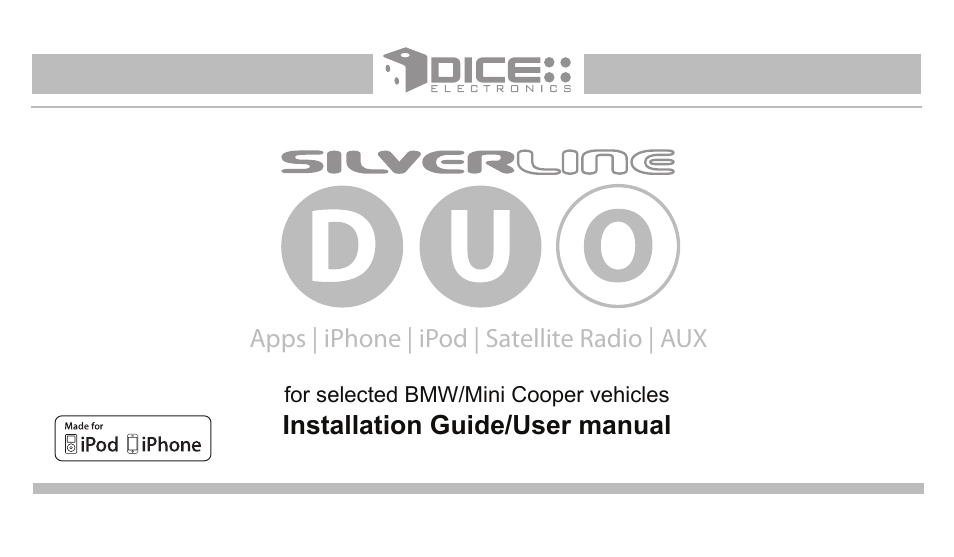 DICE Electronics DOU Mini Cooper User Manual | 40 pages