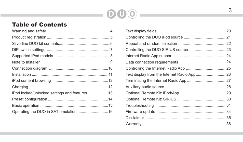 DICE Electronics DOU Nissan User Manual | Page 3 / 40