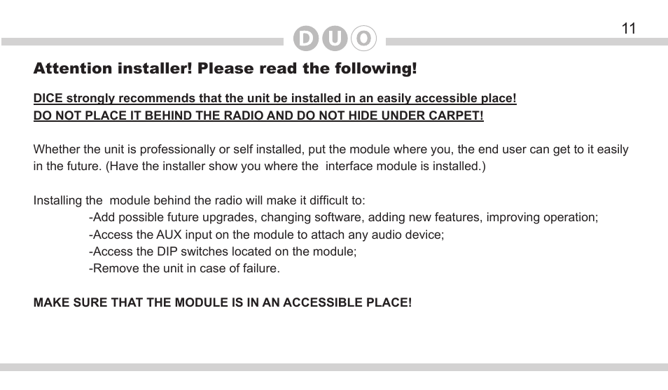 DICE Electronics DOU Toyota User Manual | Page 11 / 40