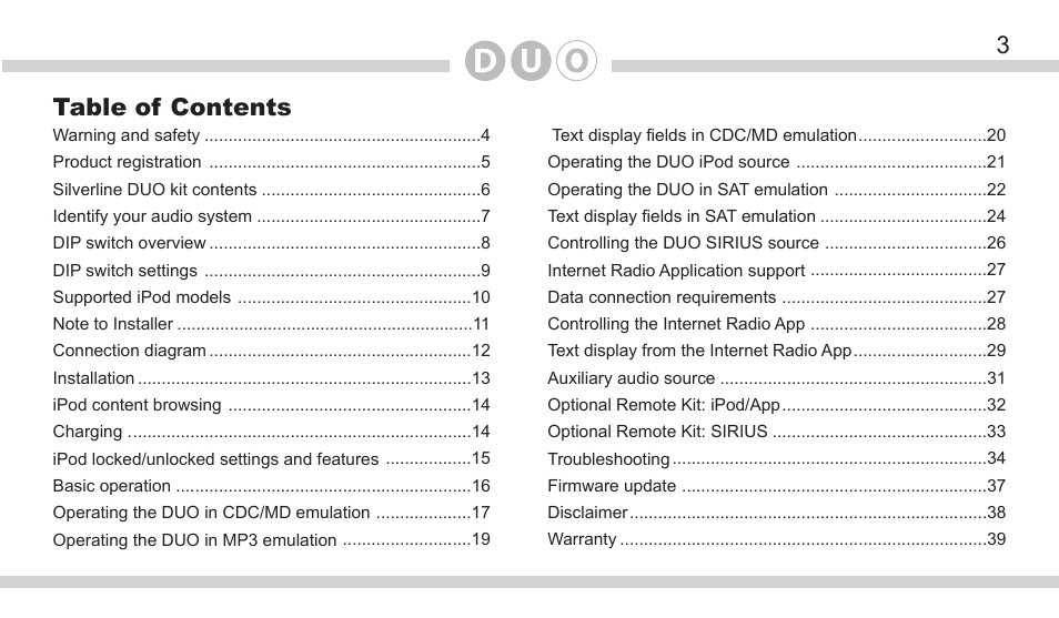 DICE Electronics DOU Toyota User Manual | Page 3 / 40