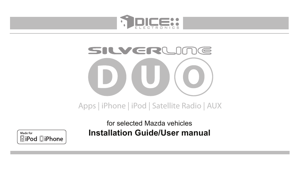 DICE Electronics DOU Mazda User Manual | 32 pages