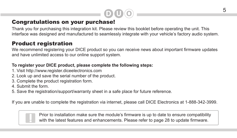 DICE Electronics DOU Mazda User Manual | Page 5 / 32