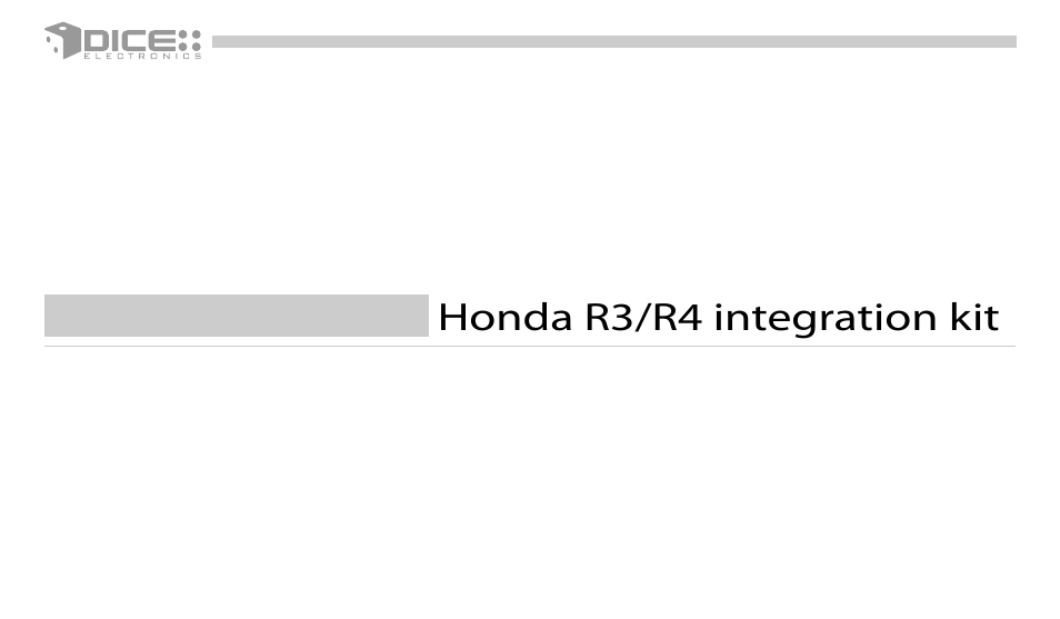 DICE Electronics DICE interface for iPod Honda User Manual | Page 17 / 36