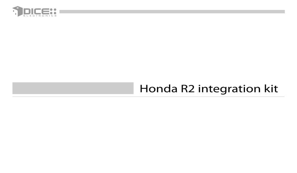 DICE Electronics DICE interface for iPod Honda User Manual | Page 8 / 36