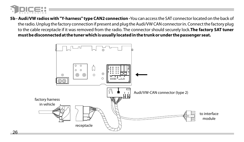 DICE Electronics DICE interface for iPod Volkswagen User Manual | Page 26 / 36