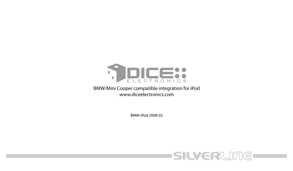 DICE Electronics DICE interface for iPod Mini Cooper User Manual | Page 24 / 24