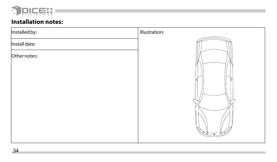 DICE Electronics DICE interface for iPod Mazda User Manual | Page 34 / 36