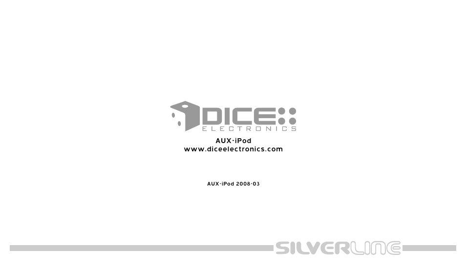 DICE Electronics DICE Auxiliary interface for iPod User Manual | Page 20 / 20