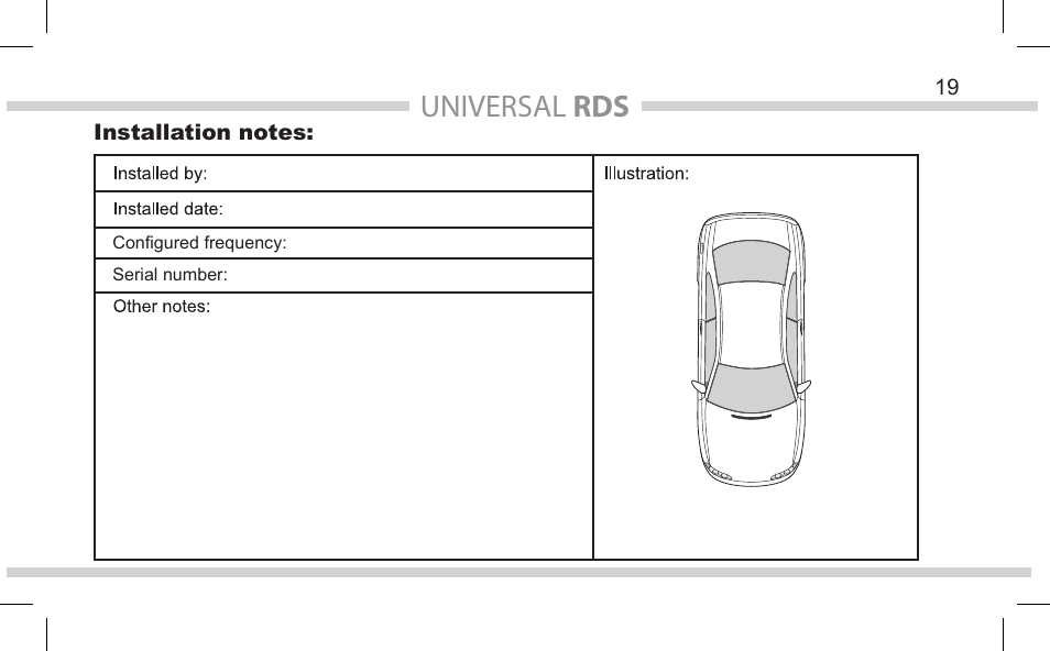 Universal rds | DICE Electronics Universal RDS User Manual | Page 19 / 20