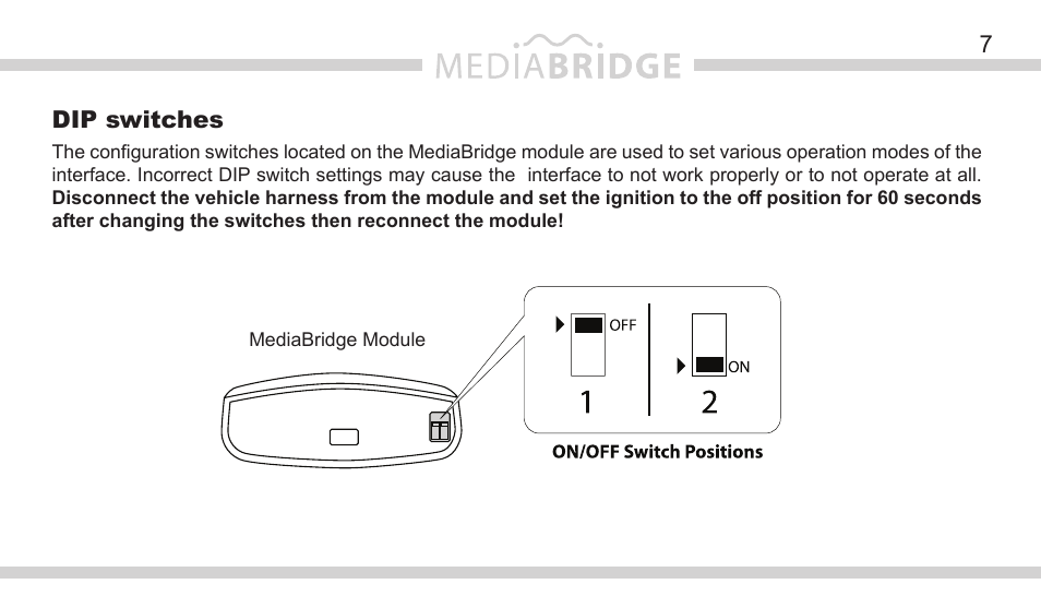 DICE Electronics MediaBridge MB-1500 Nissan User Manual | Page 7 / 40