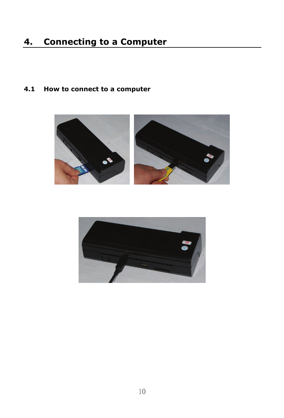 Connecting to a computer | Digiframe DF-SC6402 User Manual | Page 11 / 19