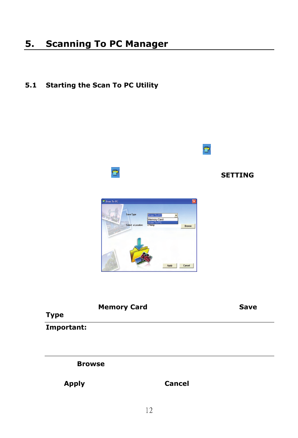 Scanning to pc manager | Digiframe DF-SC6402 User Manual | Page 13 / 19