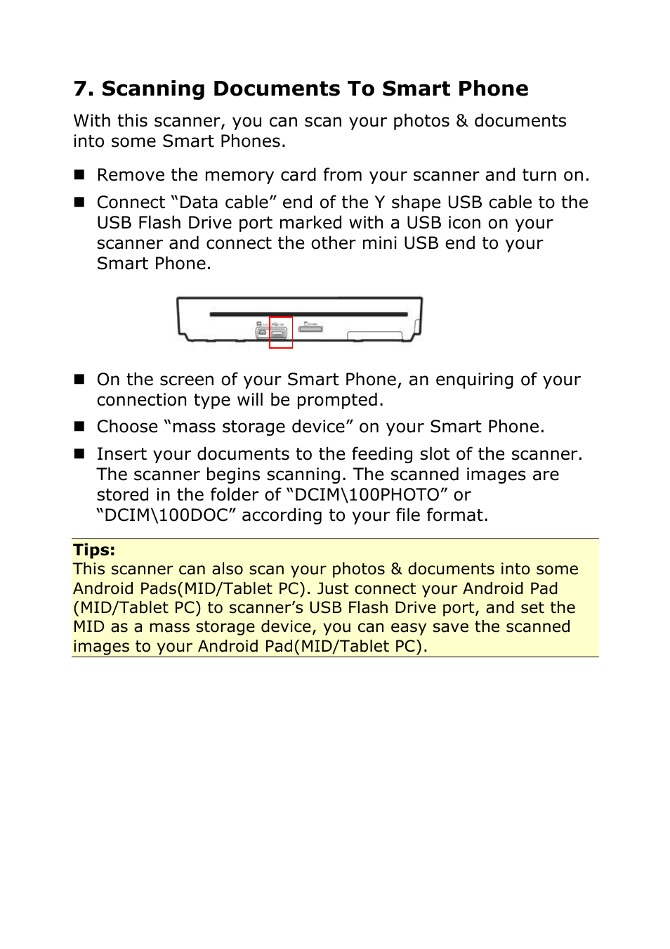 Scanning documents to smart phone | Digiframe DF-SCA401w User Manual | Page 19 / 26