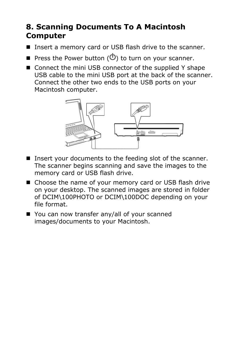 Scanning documents to a macintosh computer | Digiframe DF-SCA401w User Manual | Page 20 / 26