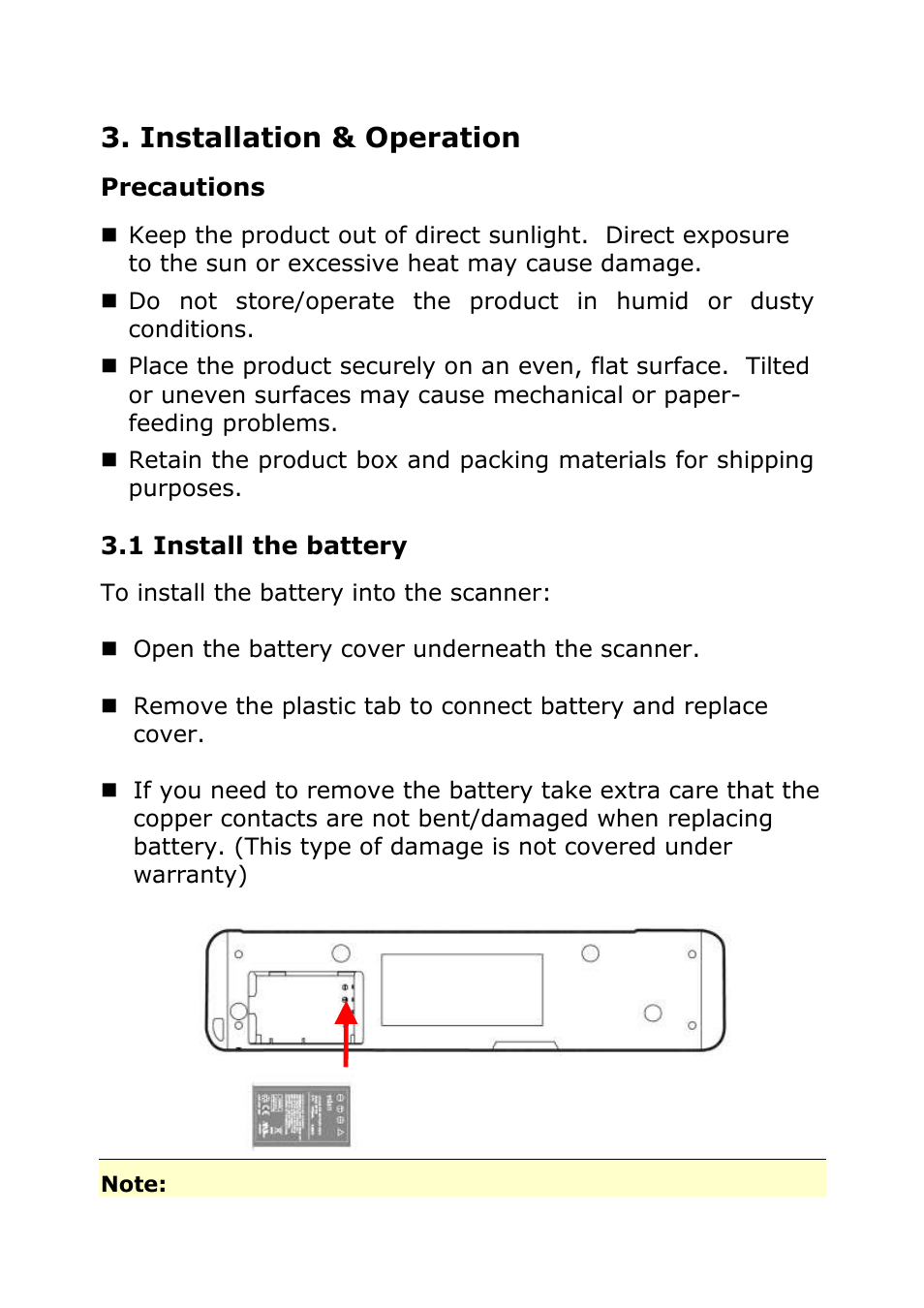 Installation & operation | Digiframe DF-SCA401w User Manual | Page 6 / 26