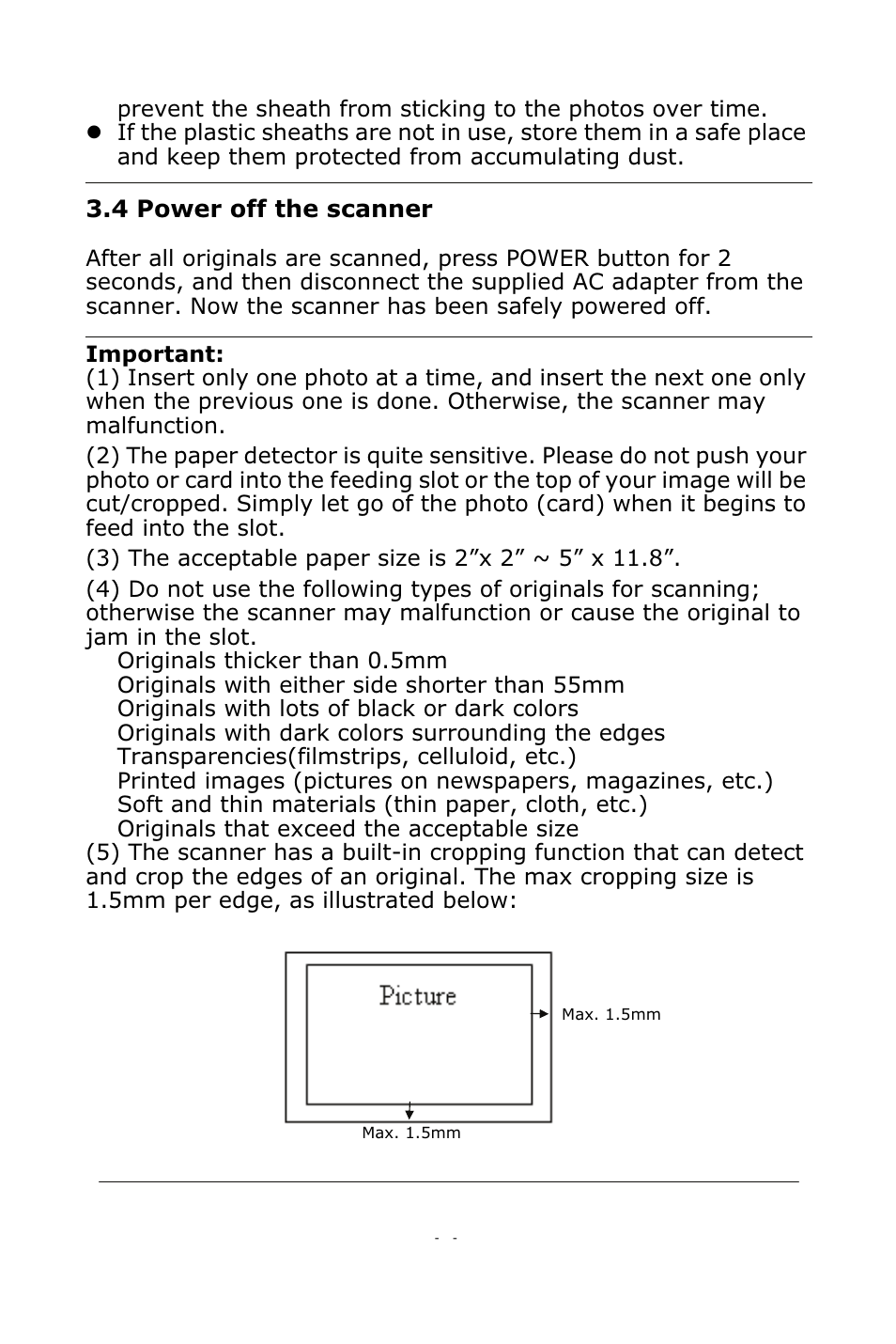 4 power off the scanner | Digiframe DF-SC5701 User Manual | Page 10 / 24