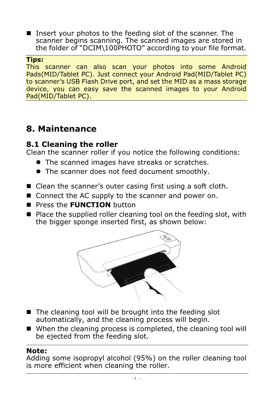 Maintenance | Digiframe DF-SC5701 User Manual | Page 17 / 24