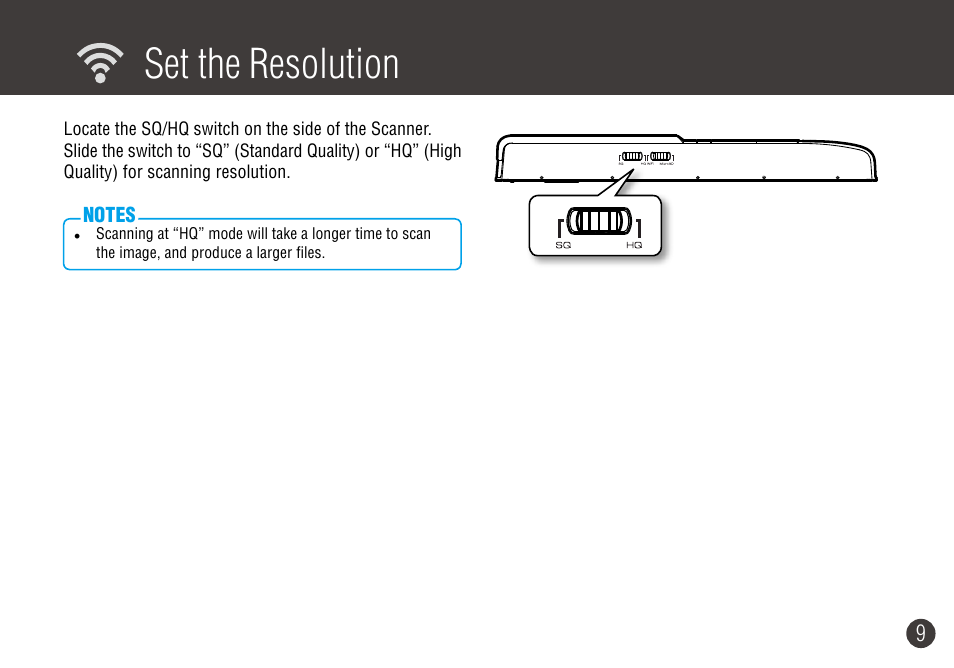 Set the resolution | Digiframe DF-SCWF08w User Manual | Page 9 / 20