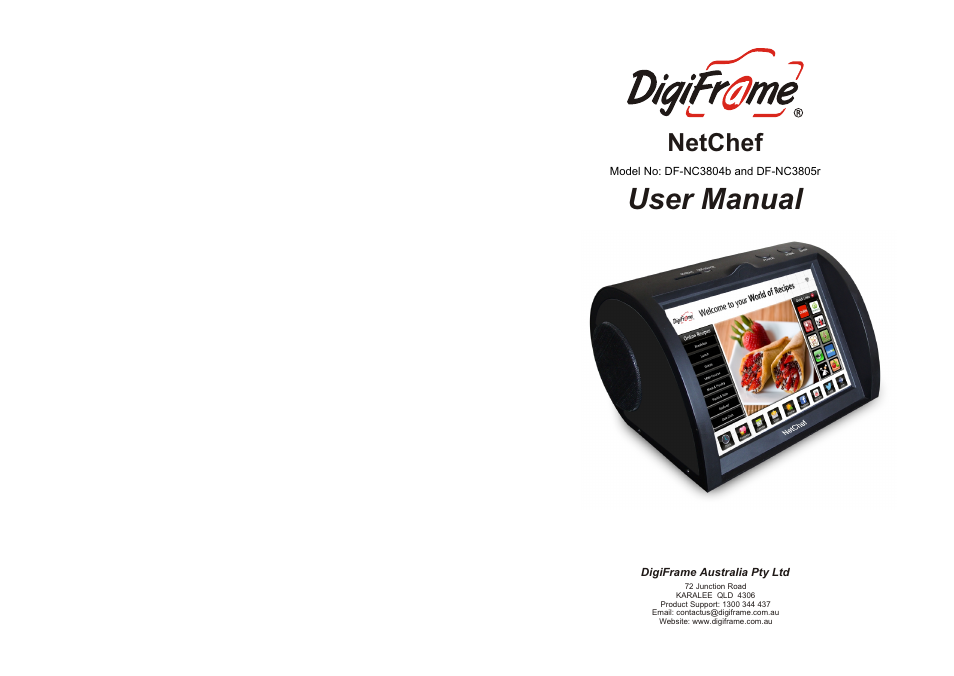 Digiframe DFNC3805r User Manual | 10 pages