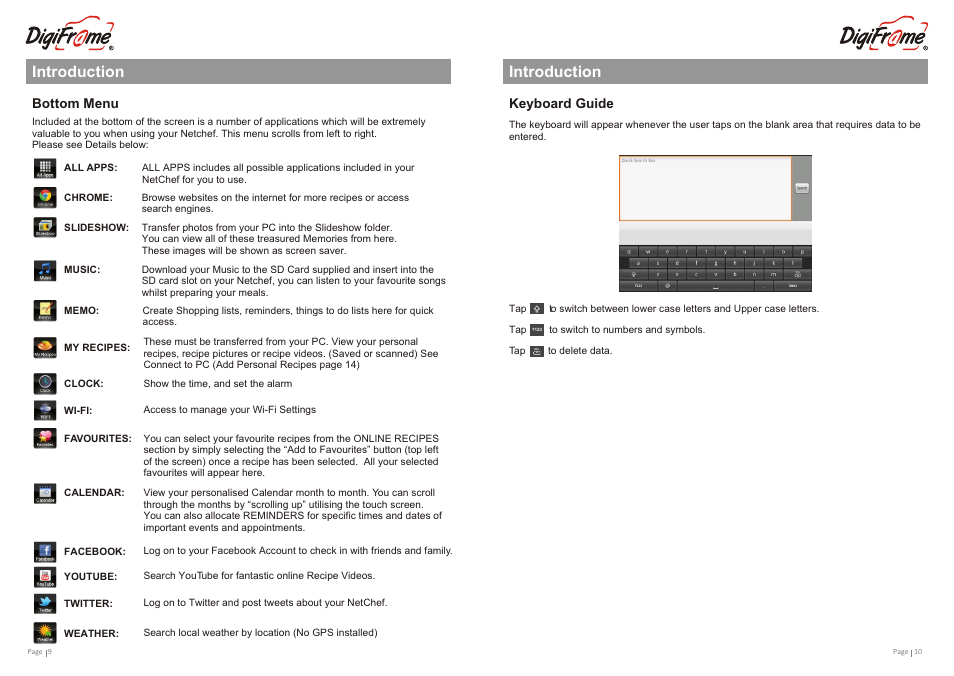 Т³гж 10, Introduction | Digiframe DFNC3805r User Manual | Page 10 / 10