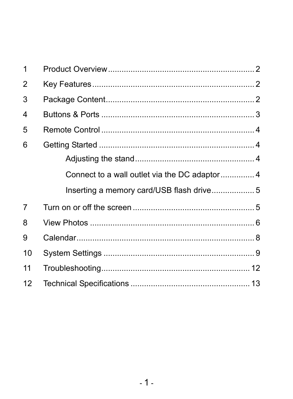 Digiframe DF-F7009b User Manual | Page 3 / 15