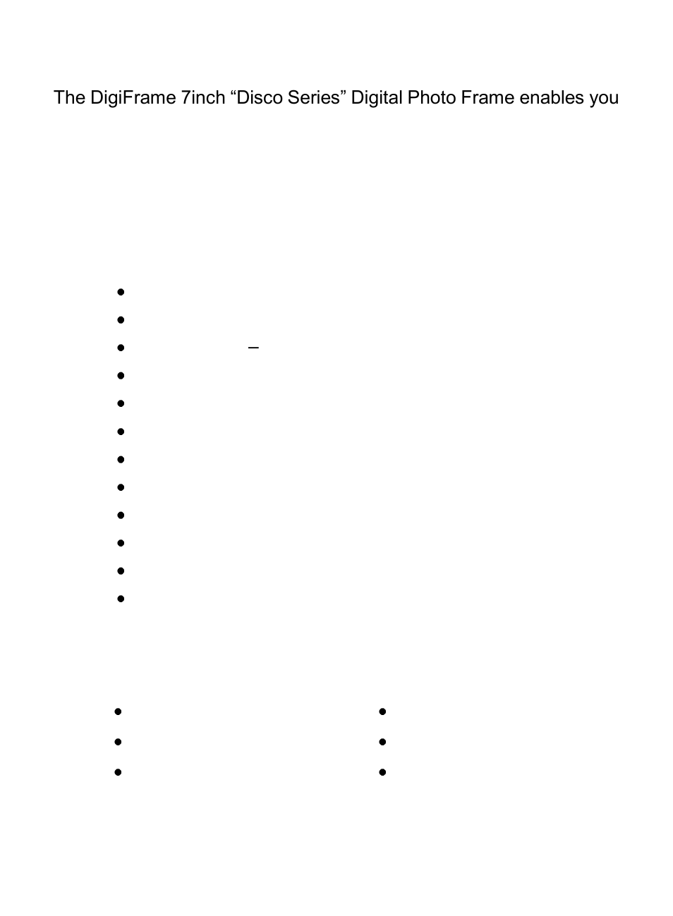 Product overview, Features & specifications, Package contents | Digiframe DF-F7012t User Manual | Page 4 / 15