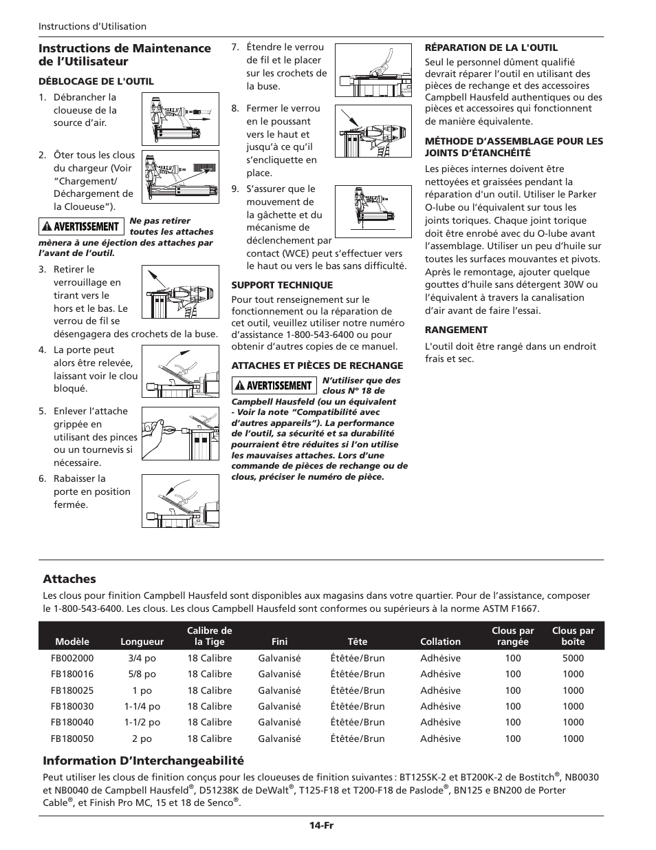 Campbell Hausfeld CHN10210 User Manual | Page 14 / 24