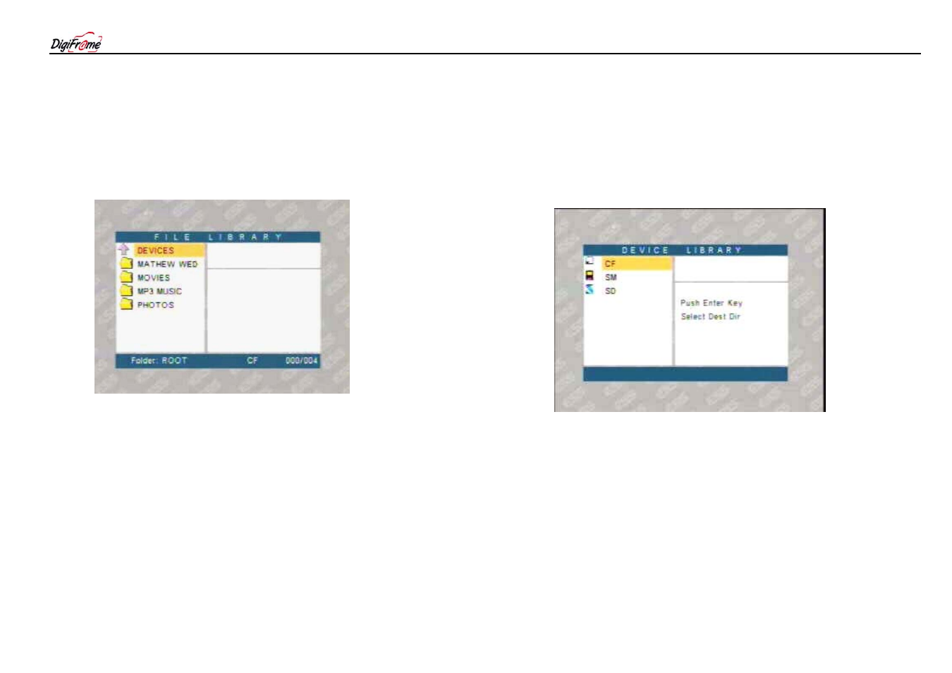 File library management | Digiframe DF-F1045s User Manual | Page 15 / 17