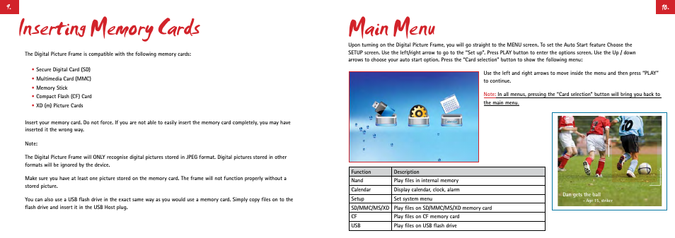 Main menu | Digiframe DF-F1050s User Manual | Page 10 / 30