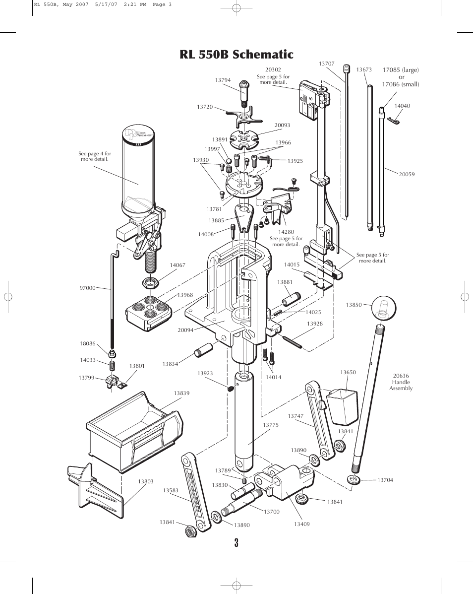 Rl 550b schematic | Dillon Precision RL 550B User Manual | Page 3 / 20