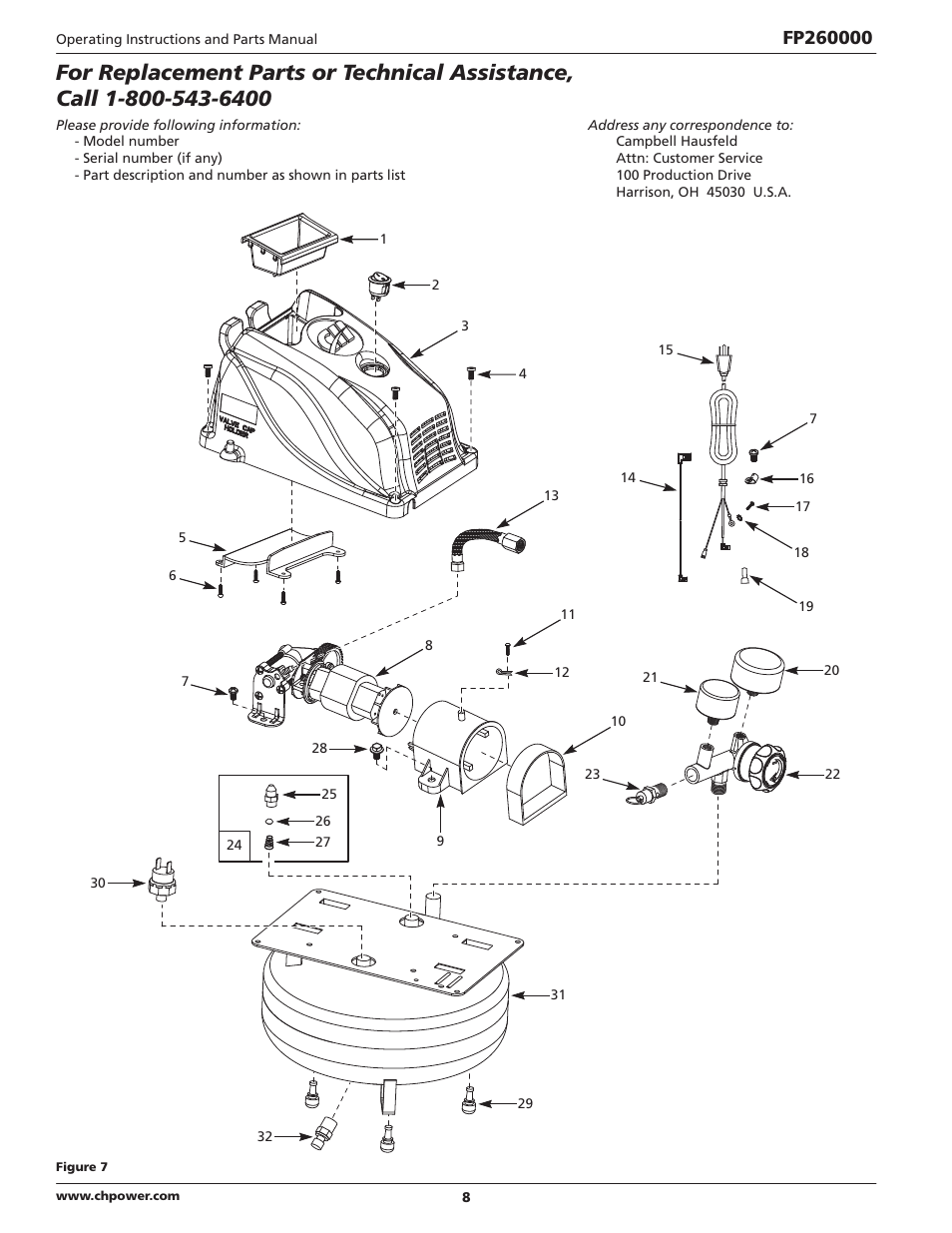 Campbell Hausfeld IN632700AV User Manual | Page 8 / 32
