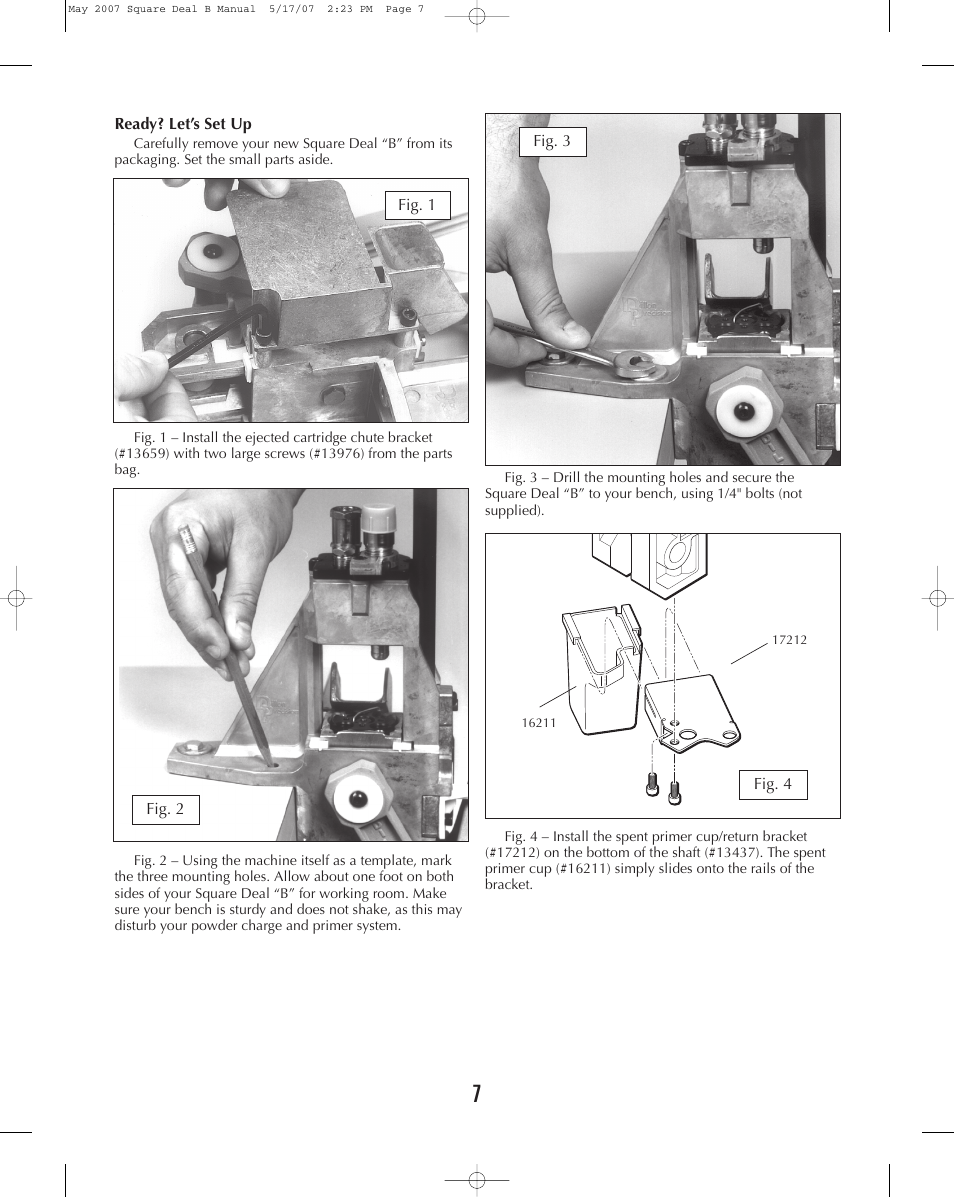 Dillon Precision Square Deal 'B' User Manual | Page 7 / 16