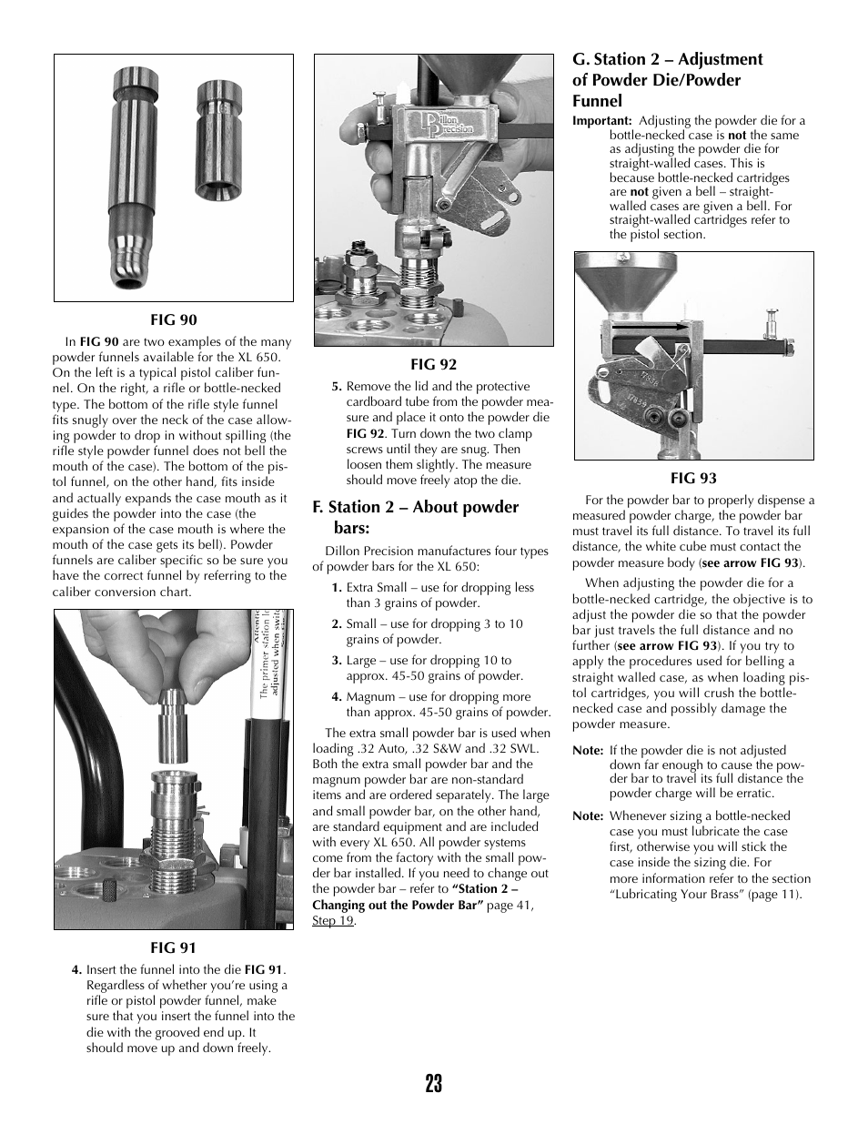 Dillon Precision XL 650 User Manual | Page 22 / 59