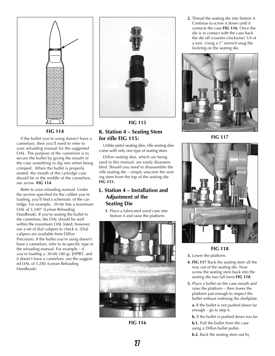 Dillon Precision XL 650 User Manual | Page 26 / 59