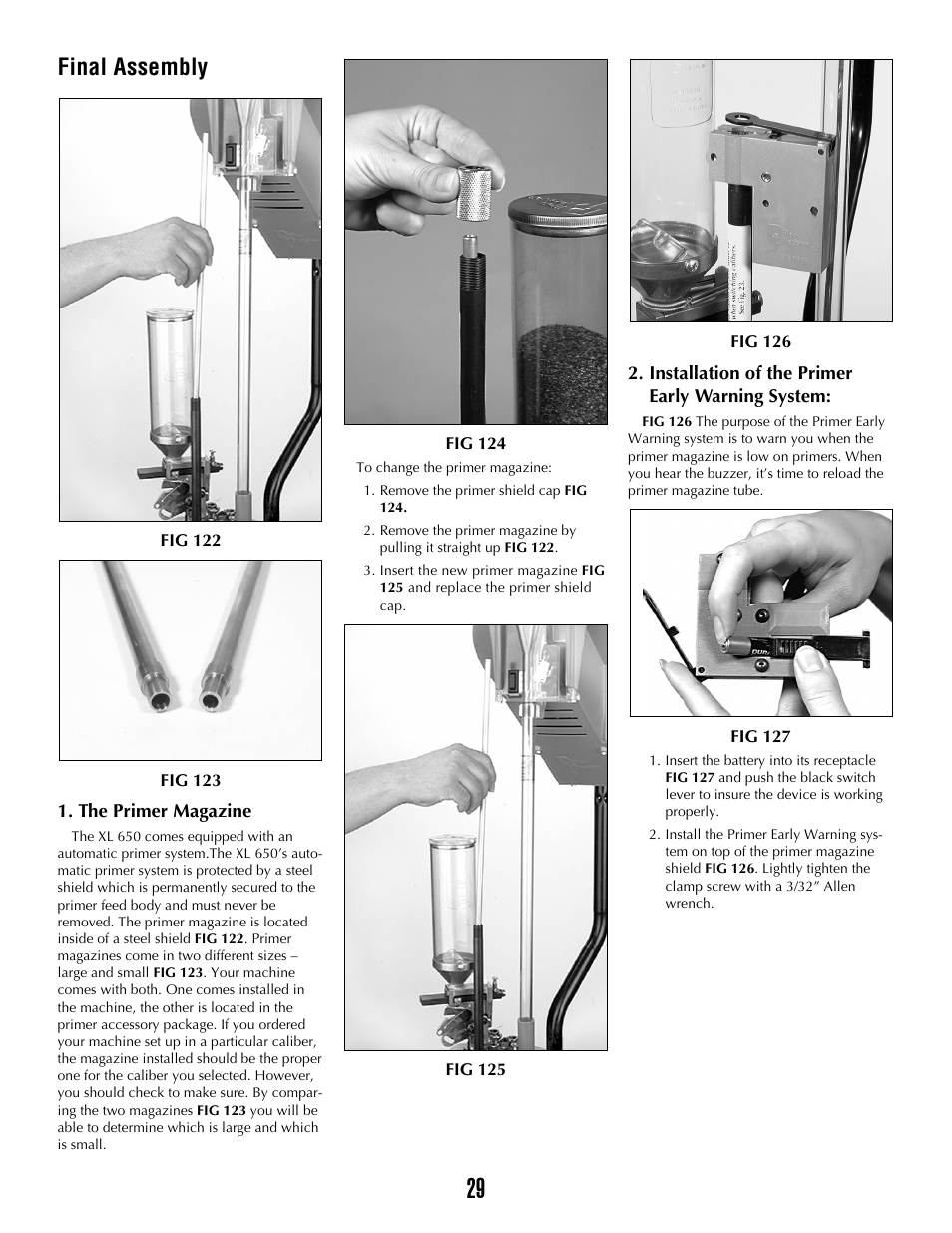 Final assembly | Dillon Precision XL 650 User Manual | Page 28 / 59