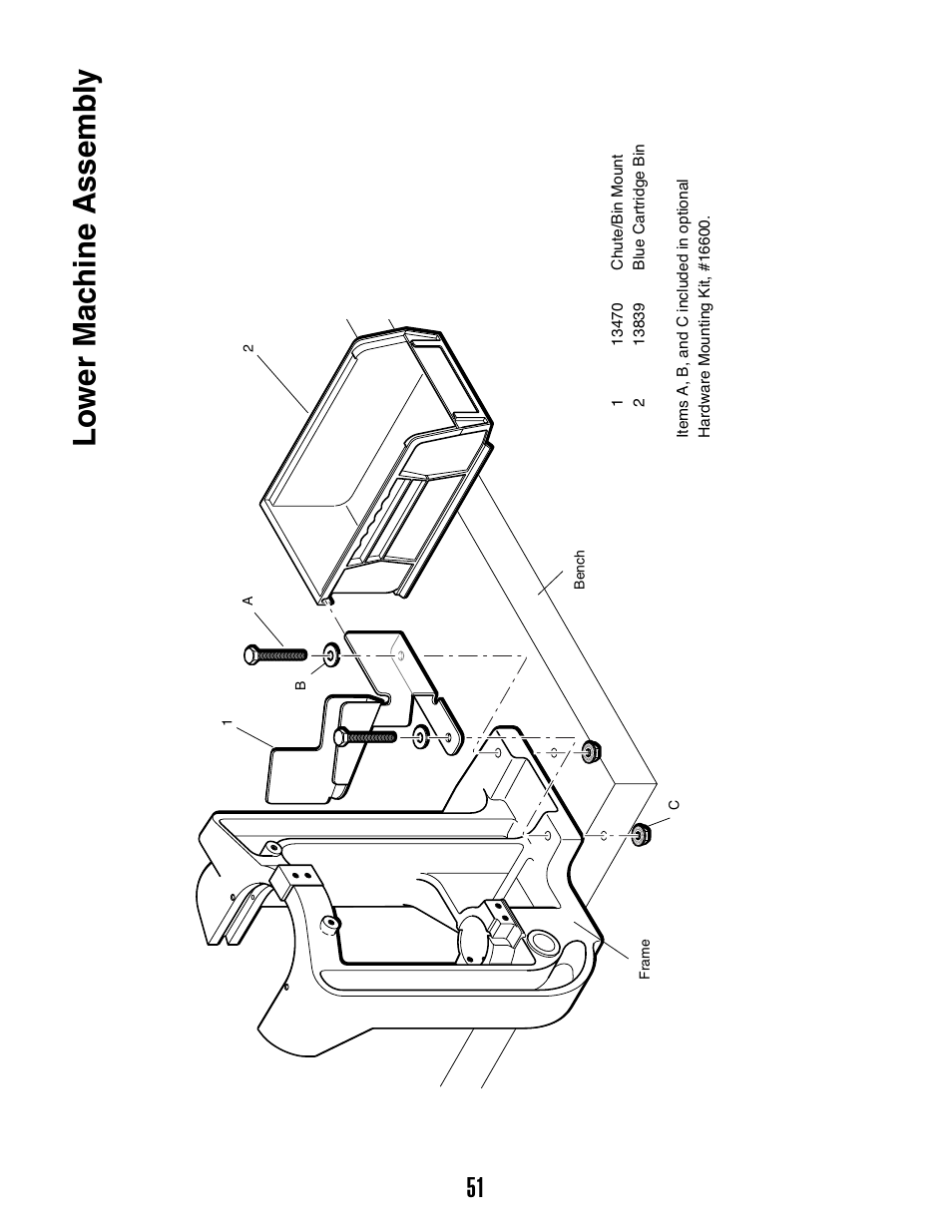 Lo wer mac hine assemb ly | Dillon Precision XL 650 User Manual | Page 50 / 59