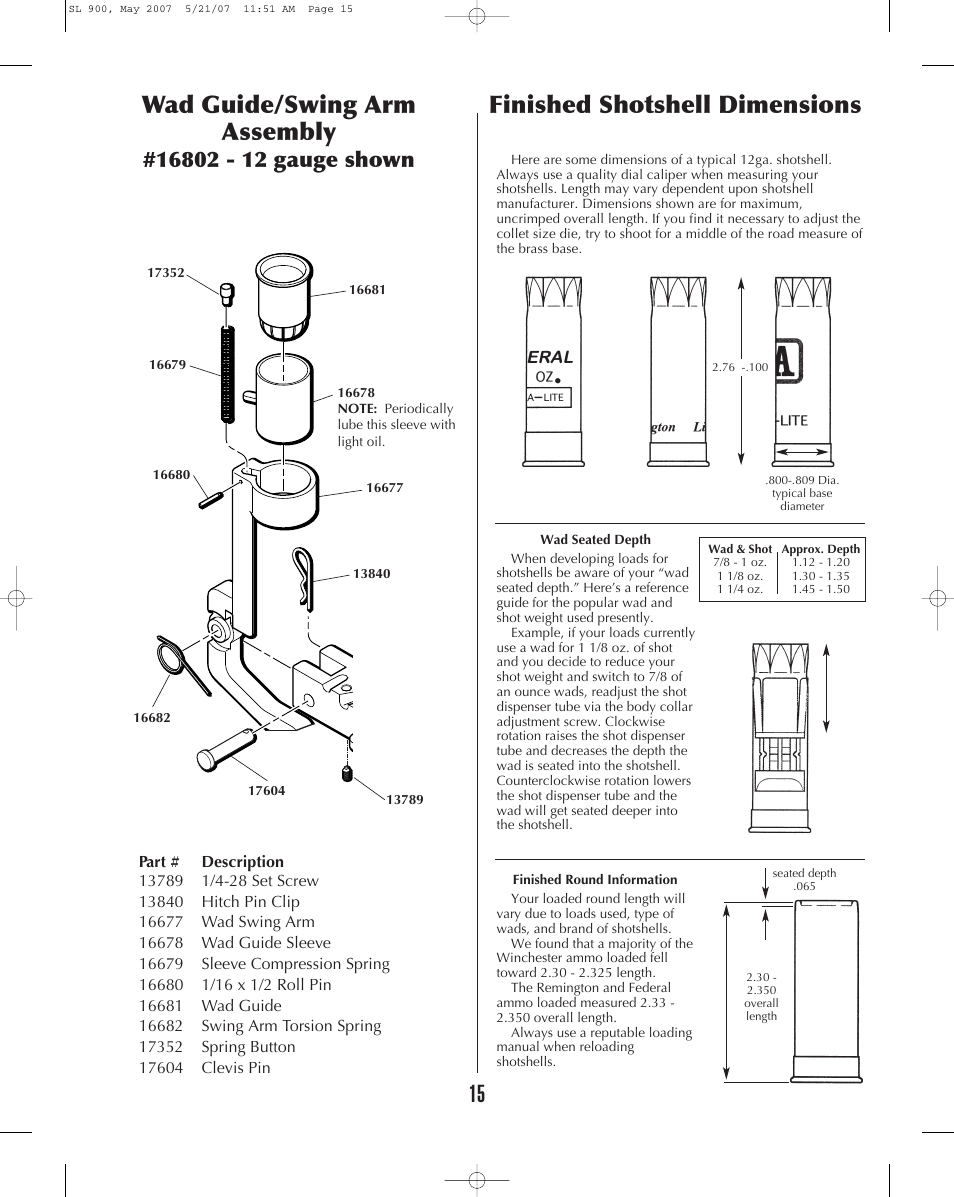 Dillon Precision SL 900 User Manual | Page 15 / 50