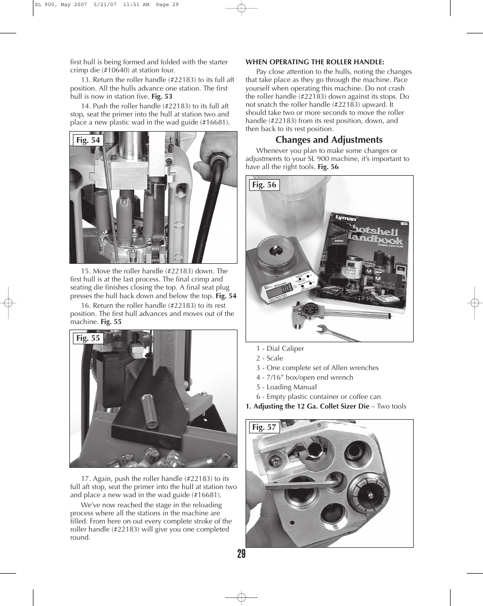 Changes and adjustments | Dillon Precision SL 900 User Manual | Page 29 / 50