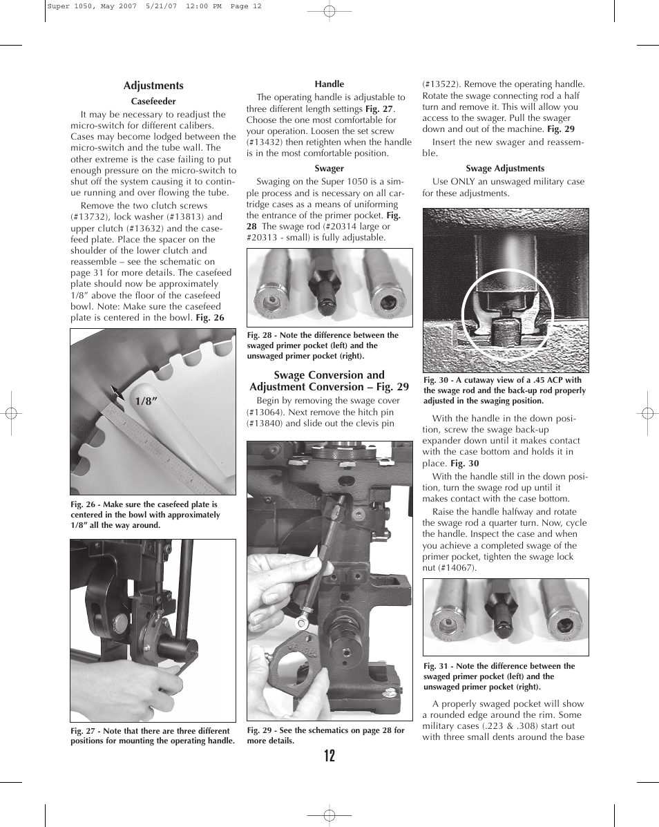 Dillon Precision Super 1050 User Manual | Page 12 / 32