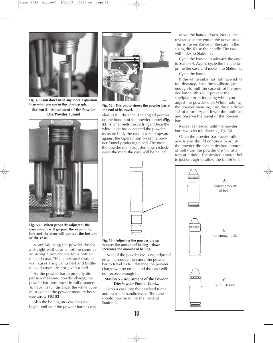 Dillon Precision Super 1050 User Manual | Page 16 / 32