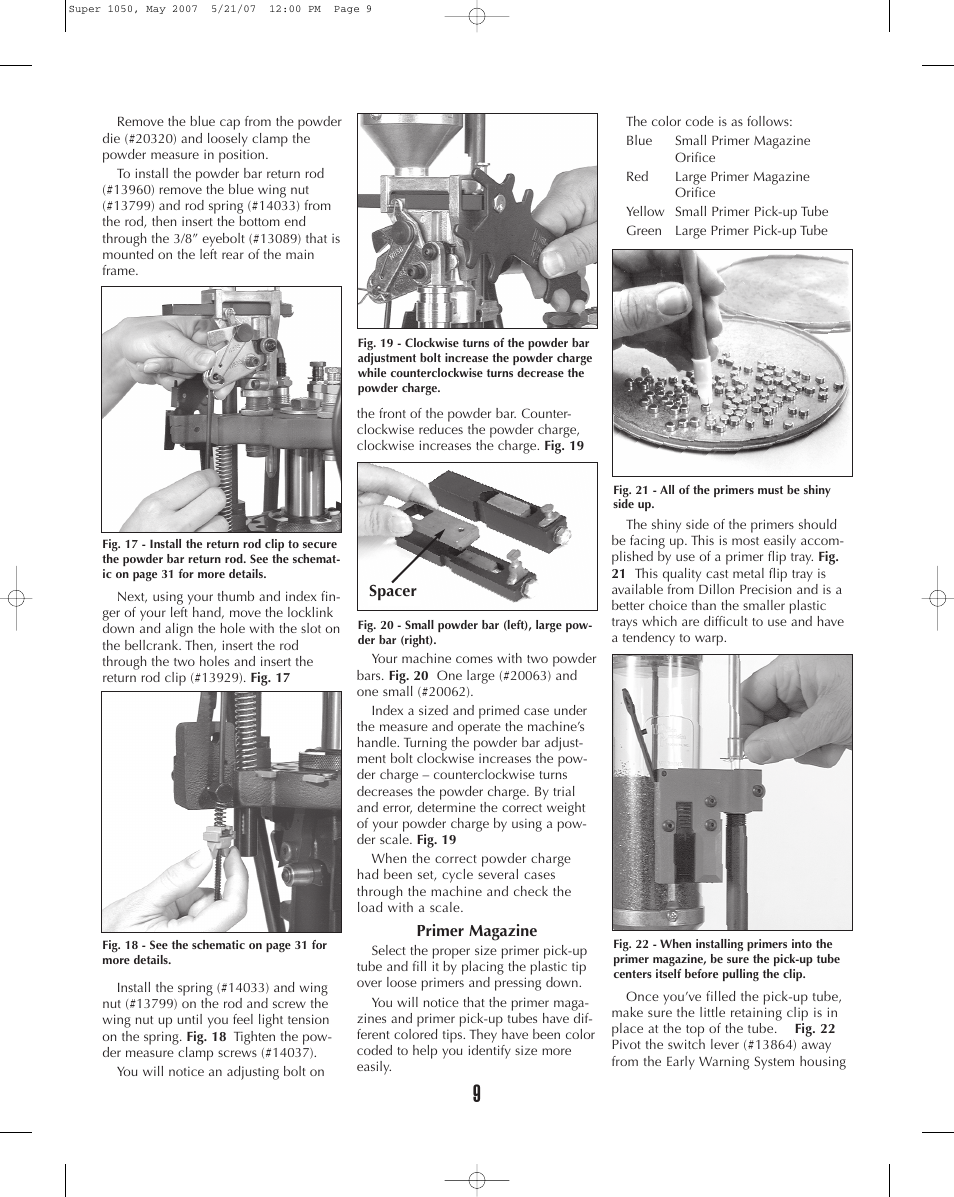 Dillon Precision Super 1050 User Manual | Page 9 / 32