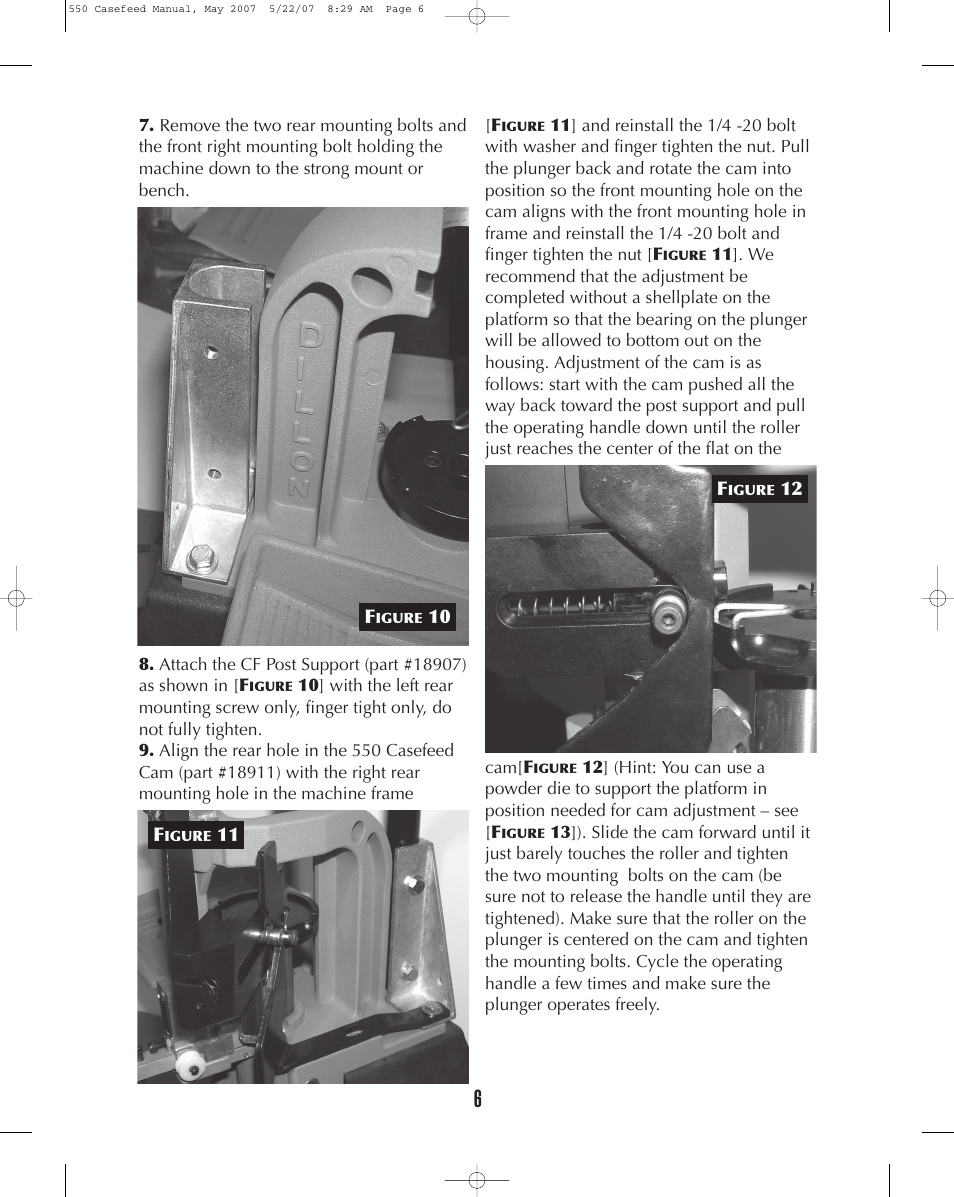 Dillon Precision RL 550 Casefeed User Manual | Page 6 / 17