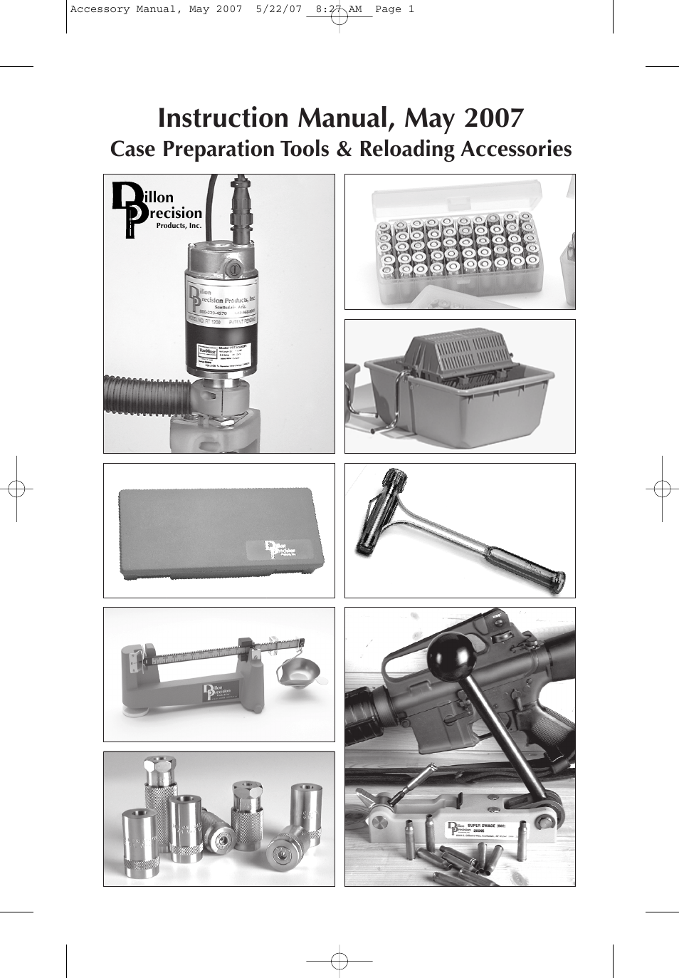 Dillon Precision Case Preparation Tools User Manual | 15 pages