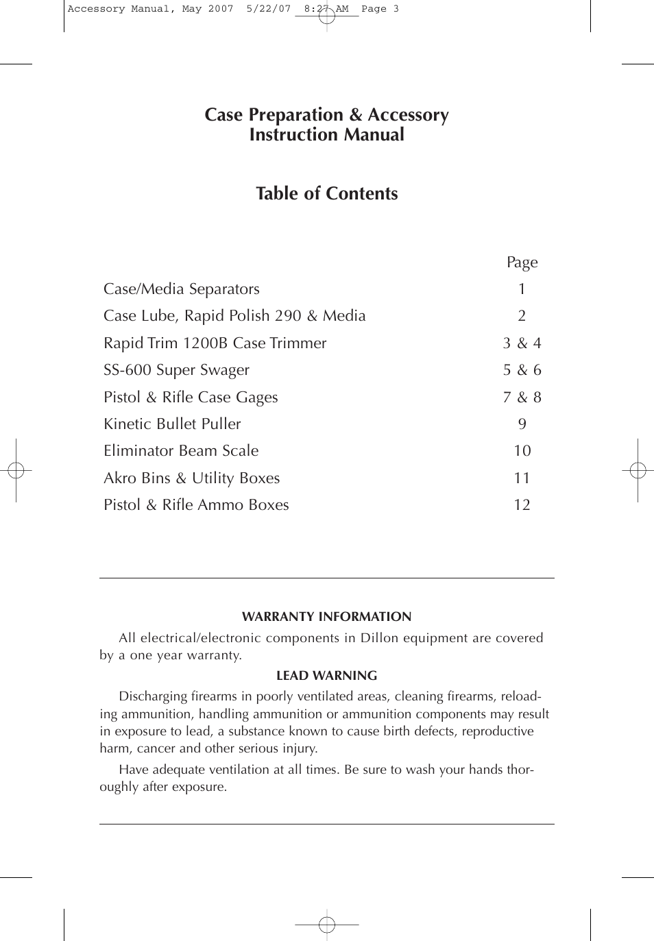 Dillon Precision Case Preparation Tools User Manual | Page 2 / 15