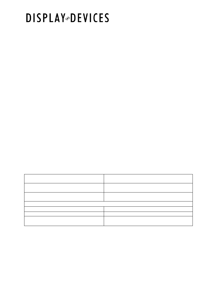 Final adjustments, Specifications | Display Devices Lifts up up 35 lbs User Manual | Page 17 / 32