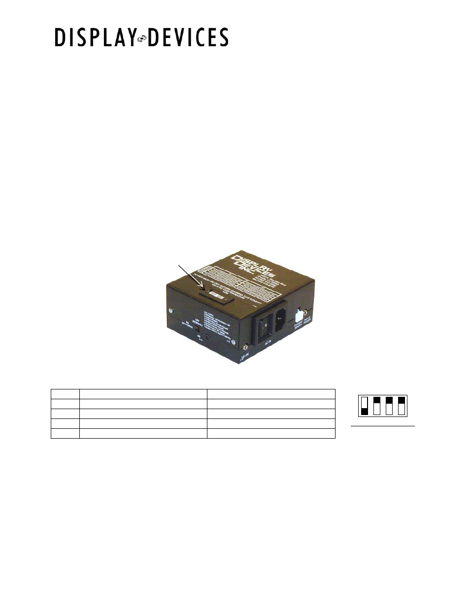Control settings | Display Devices Lifts up up 35 lbs User Manual | Page 5 / 32